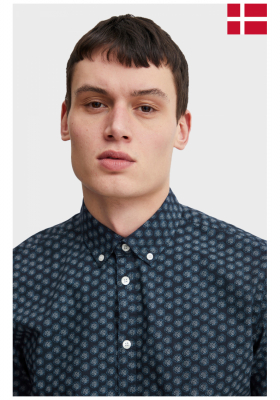 CASUAL FRIDAY Anton 4660, Kék Rövid Ujjú Ing 