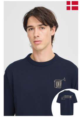 CASUAL FRIDAY Archer 5502, Sötétkék Rövid Ujjú Póló