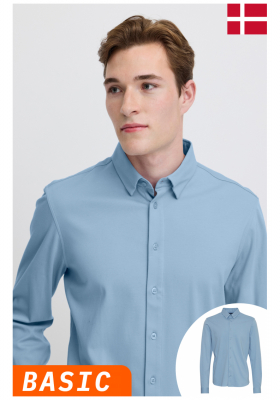 CASUAL FRIDAY Arthur, 4841 Egszínkék Hosszú Ujjú Ing, NOOS