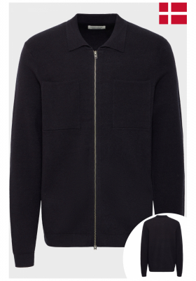 CASUAL FRIDAY Claes 5595, Sötétkék Cipzáros Kardigán