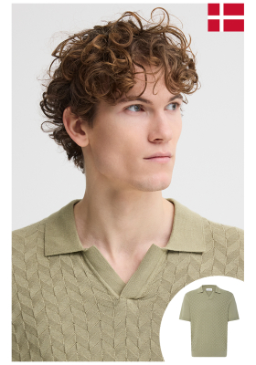 CASUAL FRIDAY Dyrvik 6265, Zöld Kötött Rövid Ujjú