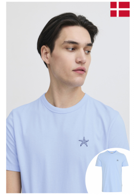 CASUAL FRIDAY Emmet 5499, Világoskék Rövid Ujjú Póló