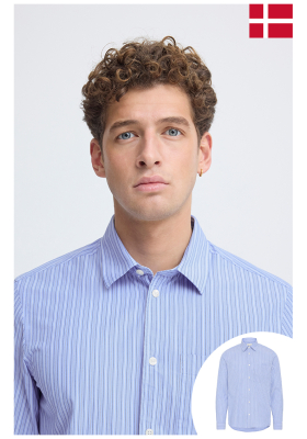 CASUAL FRIDAY Jannson 6154, Kék Hosszú Ujjú Ing