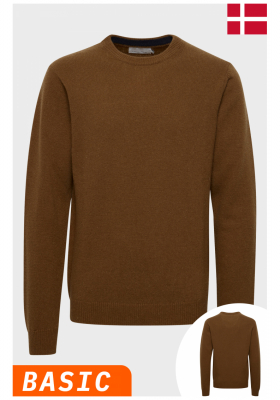 CASUAL FRIDAY Karl 3970, Barna Kötött Gyapjú Pulóver, NOOS