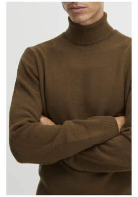 CASUAL FRIDAY Karl 3971, Barna Kötött Gyapjú Garbo Pulóver, NOOS