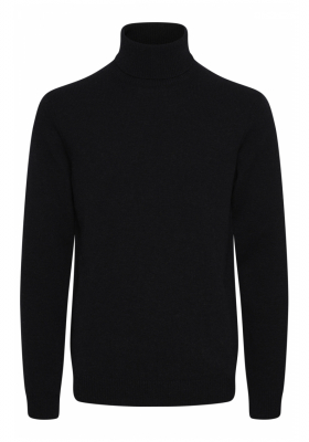 CASUAL FRIDAY Karl 3971, Fekete Kötött Gyapjú Garbo Pulóver, NOOS