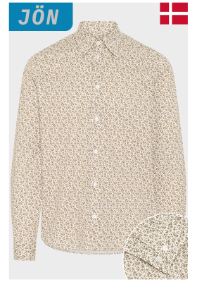 Ingek és nyakkendők - Hosszú ujjú CASUAL FRIDAY Levin 6165, Barna Virágmintás Hosszú Ujjú Ing CASUAL FRIDAY Levin 6165, Barna Virágmintás Hosszú Ujjú Ing