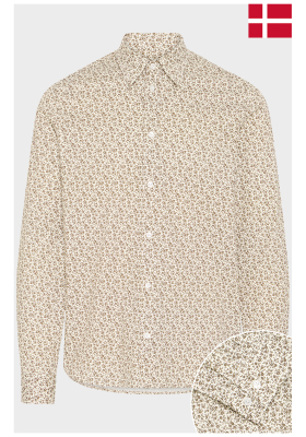 CASUAL FRIDAY Levin 6165, Barna Virágmintás Hosszú Ujjú Ing