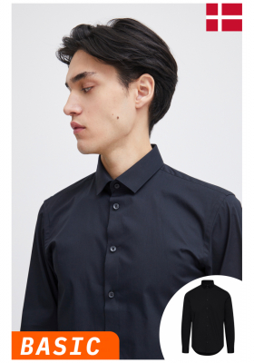 CASUAL FRIDAY Palle 0924, Fekete Hosszú Ujjú Ing, NOOS