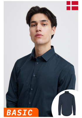 CASUAL FRIDAY Palle 0924, Sötétkék Hosszú Ujjú Ing