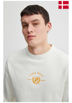 CASUAL FRIDAY Sage 4729, Fehér Környakú Pulóver