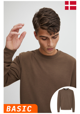 CASUAL FRIDAY Sebastian 4731, Barna Környakú Pulóver, NOOS