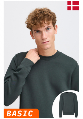 CASUAL FRIDAY Sebastian 4731, Zöld Környakú Pulóver, NOOS