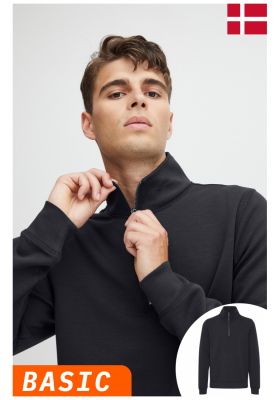 CASUAL FRIDAY Sebastian 4816, Sötétkék Cipzáros Pulóver, NOOS