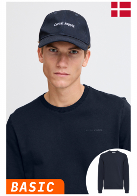 CASUAL FRIDAY Severin 4054, Kék Környakú Pulóver, NOOS