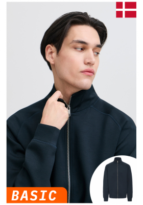 CASUAL FRIDAY Sigurd 4936, Sötétkék Cipzáros Pulóver NOOS 