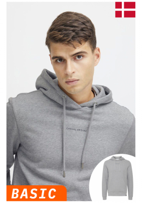 CASUAL FRIDAY Sinius 4055, Szürke Kapucnis Pulóver, NOOS