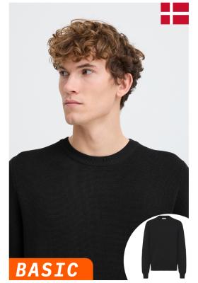 CASUAL FRIDAY Theo 6022, Fekete Kötött Pulóver NOOS