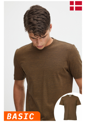 CASUAL FRIDAY Thor 4834, Barna Rövid Ujjú Póló, NOOS