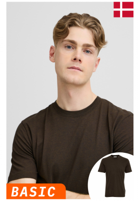 CASUAL FRIDAY Thor 4834, Sötétbarna Rövid Ujjú Póló, NOOS