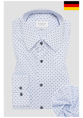 ETERNA Modern Fit 1023, Világoskék Mintás Hosszú Ujjú Ing
