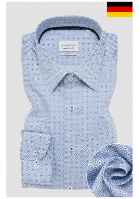 Ingek és nyakkendők - Hosszú ujjú ETERNA Slim Fit 1294, Világoskék, Mintás Hosszú Ujjú Ing ETERNA Slim Fit 1294, Világoskék, Mintás Hosszú Ujjú Ing