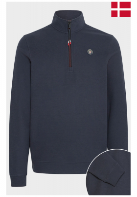 FQ1924 Dunham 0853, Kék Cipzáros Pulóver