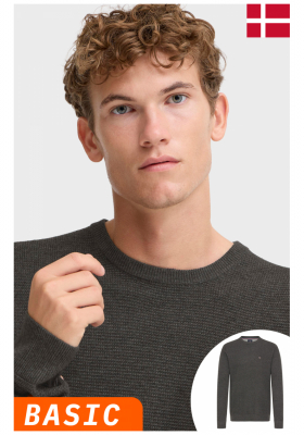 FQ1924 Granby 0883, Kék Kötött Pulóver