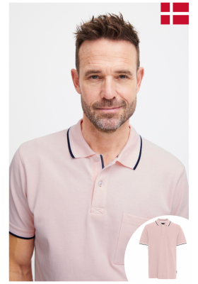 FQ1924 Peter 0636, Pink Rövid Ujjú Ingpóló