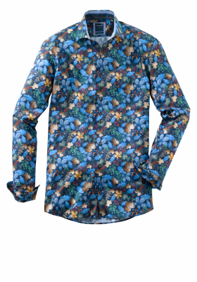 OLYMP Casual 4006, Tengerkék Hosszú Ujjú Ing, Modern fit, Kent