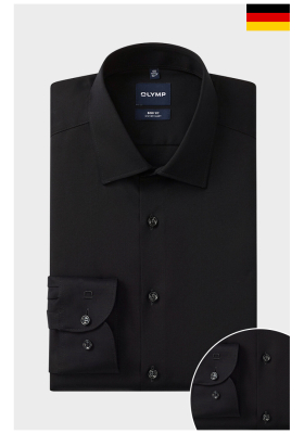 OLYMP Level Five 2199, Fekete Hosszú Ujjú Ing Body Fit New Kent