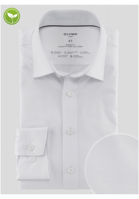 OLYMP Luxor 24/Seven 1202, Fehér Hosszú Ujjú Ing, Modern fit, New Kent