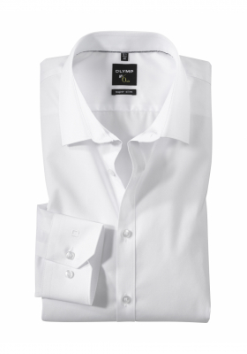 OLYMP No. Six 0467, Fehér Hosszú Ujjú Ing, Super slim, Urban Kent