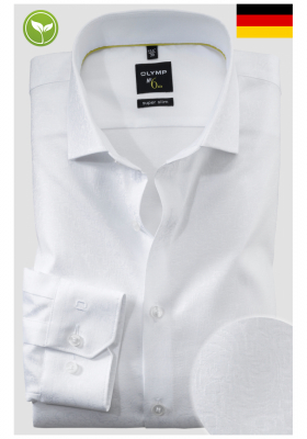 Ingek és nyakkendők Hosszú ujjú OLYMP No. Six 24/Seven 2518, Fehér Hosszú Ujjú Ing, Super slim, Modern Kent OLYMP No. Six 24/Seven 2518, Fehér Hosszú Ujjú Ing, Super slim, Modern Kent