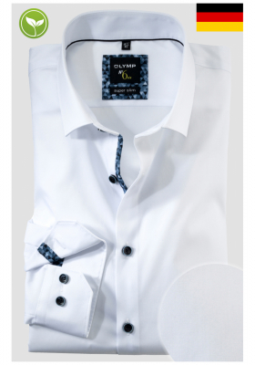 Ingek és nyakkendők Hosszú ujjú OLYMP No. Six 2536, Fehér Hosszú Ujjú Ing, Super slim, Modern Kent OLYMP No. Six 2536, Fehér Hosszú Ujjú Ing, Super slim, Modern Kent