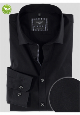 Ingek és nyakkendők - Hosszú ujjú OLYMP No.Six 24/Seven 2540, Fekete Hosszú Ujjú Ing, Super slim, Urban Kent OLYMP No.Six 24/Seven 2540, Fekete Hosszú Ujjú Ing, Super slim, Urban Kent