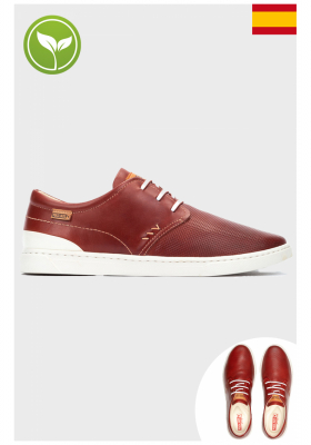 PIKOLINOS Alicante M2U-6378C1, Piros Borjúbőr Félcipő