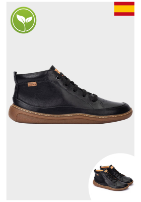 PIKOLINOS Aranjuez U9F-8055C1, Fekete Barefoot Borjúbőr Cipő