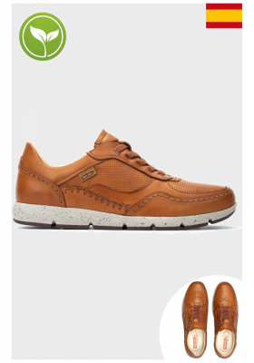 PIKOLINOS Fuencarral M4U-6312, Barna Borjúbőr Sneaker Félcipő