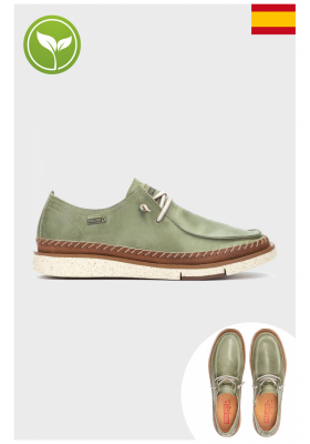 PIKOLINOS San Juan 4274C1, Borjúbőr Félcipő Mint Green