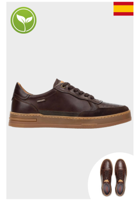  PIKOLINOS Xativa M1K-6383C1, Barna Borjúbőr Sneaker Félcipő