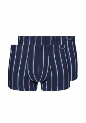 SKINY Cotton Advantage 6893, Kék Csíkos Boxernadrág, Dupla Csomag NOS