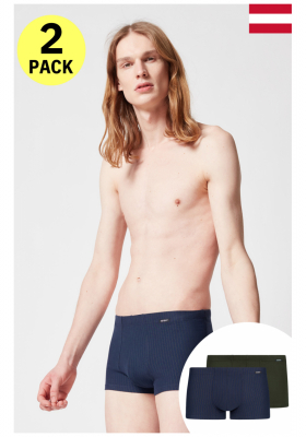 SKINY Cotton Advantage 6975, Kék/Zöld Boxer, Dupla Csomag