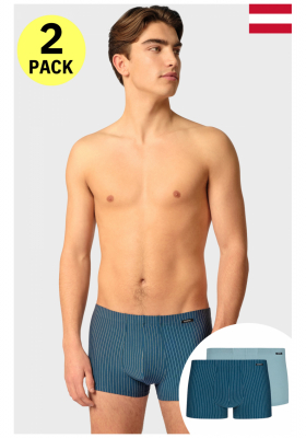 SKINY Cotton Advantage 6975, Csíkos Kék/Kék Boxer, Dupla Csomag