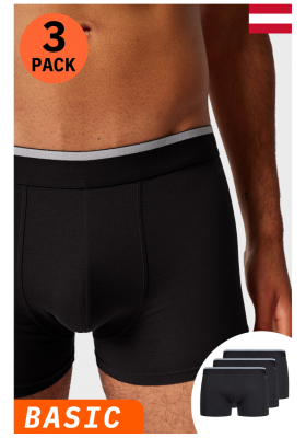 SKINY Cotton Multipack 5742, Fekete Boxer Tripla Csomag