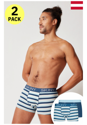 SKINY Cotton Multipack 6487, Multikolor Csíkos Boxerernadrág, Dupla Csomag