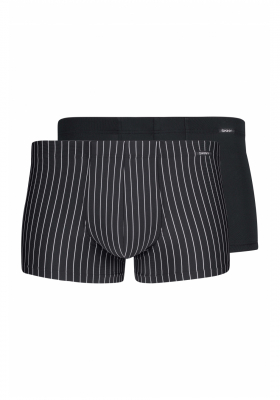 SKINY Micro Multipack 6001, Boxernadrág, Dupla, Fekete Csíkos NOS