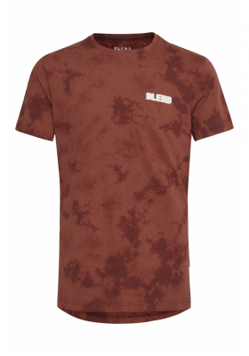 BLEND Batik Tee 0150, Batikolt Bordó Rövid Ujjú Póló
