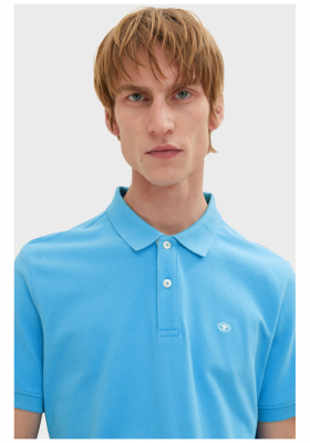 TOM TAILOR 1006, Égkék Színű Rövid Ujjú Ingpóló