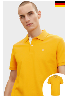 TOM TAILOR 1006, Sárga Rövid Ujjú Ingpóló